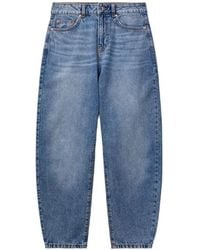 Benetton - Faded-Effect Whiskered Jeans - Lyst