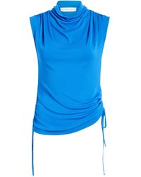 Proenza Schouler - Elna Cowl-neck Drawstring Top - Lyst