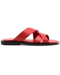 Ferragamo - Interwoven-Strap Leather Sandals - Lyst