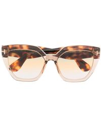 Tom Ford - Phoebe Oversize Tortoiseshell-Arm Sunglasses - Lyst