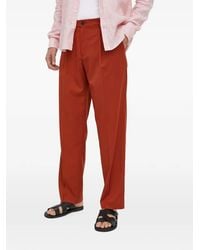 Benetton - Pleated Straight-Leg Trousers - Lyst
