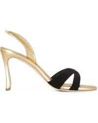 Manolo Blahnik - Callydra Crossover-Strap Slingback Sandals - Lyst