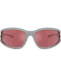 DIESEL - Logo-plaque Wraparound Sunglasses - Lyst