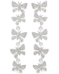 Oscar de la Renta - Boucles d'oreilles pendantes Butterfly à ornements en cristal - Lyst