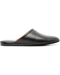 Santoni - Smooth Leather Slippers - Lyst