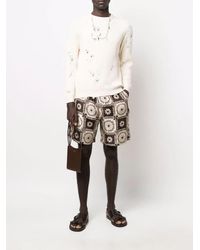 Laneus - Ripped Ribbed-Knit Jumper - Lyst