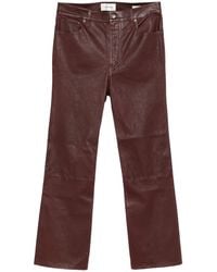 FRAME - Reboot Crop Leather Trousers - Lyst