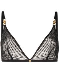 Versace Crystal-embellished Bralette - Black