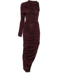 Mugler - Asymmetric Draped Maxi Dress - Lyst