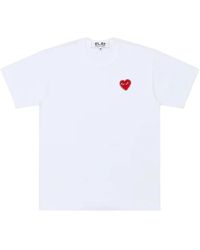 COMME DES GARÇONS PLAY - Heart-Detail T-Shirt - Lyst