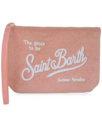 MC2 Saint Barth - Aline Logo-Embroidered Clutch Bag - Lyst