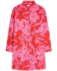 Dries Van Noten - Floral Shirt Midi Dress - Lyst