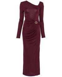 Twinset - Draped Asymmetric Maxi Dress - Lyst