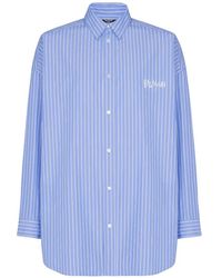Balmain - Camisa Holgada A Rayas - Lyst
