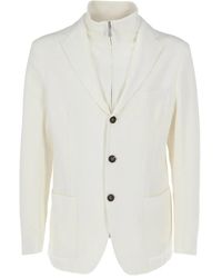 Eleventy - Zip-Detail Buttoned Blazer - Lyst