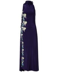Rabanne - Floral-Embroidered Sleeveless Maxi Dress - Lyst