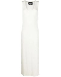 Barrow - Distressed Knitted Maxi Dress - Lyst