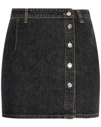 IRO - Button-Fastening Mini Denim Skirt - Lyst