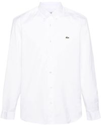 Lacoste - Logo-patch Cotton Shirt - Lyst