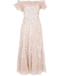 Needle & Thread - Sequin-Embellishment Off-Shoulder Midi Dress - Lyst