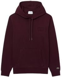Lacoste - Logo-Patch Drawstring Hoodie - Lyst