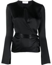 Blumarine - Blusa Con Applicazioni A Fiori - Lyst