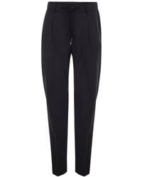 Peserico - Drawstring Tapered Trousers - Lyst