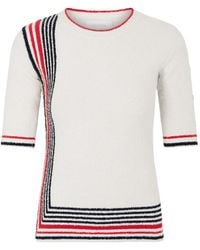 Rabanne - Striped Short-sleeve Top - Lyst
