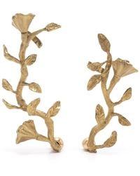 Cult Gaia - Floral Brushed-effect Earrings - Lyst
