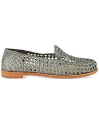 Dragon Diffusion - Dolly Woven Leather Loafers - Lyst