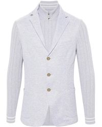 Eleventy - Mélange-Effect Panelled Blazer - Lyst