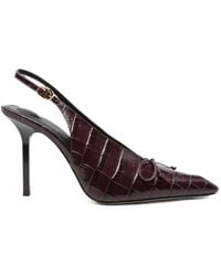 Jacquemus - Slingback-Pumps Mit Kroko-Effekt - Lyst