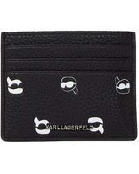 Karl Lagerfeld - Ikon Print Pebble Cardholder - Lyst