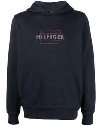 Tommy Hilfiger - Logo-print Organic Cotton Hoodie - Lyst