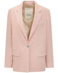 A PAPER KID - Button Linen Jacket - Lyst