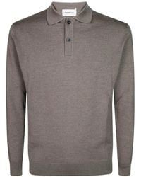 Diana Studio - Fine-Knit Long-Sleeve Polo Shirt - Lyst