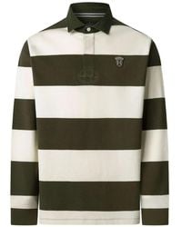 Hackett - Polo Rayé À Manches Longues - Lyst