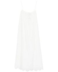 Matteau - Broderie-Anglaise Midi Dress - Lyst