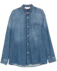 Marni - Camicia Con Colletto Ampio - Lyst