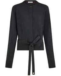 Ferragamo - Cardigan With Ribbon Detail - Lyst
