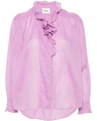 Isabel Marant - Blusa Pamias in cotone biologico - Lyst