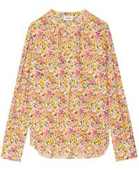 Zadig & Voltaire - Tink Floral-Print V-Neck Tunic Top - Lyst