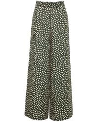 Cara Cara - Mayflower Abstract-Dot Linen Trousers - Lyst