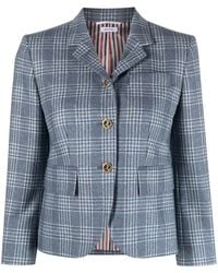 Thom Browne - Check-Print Single-Breasted Blazer - Lyst