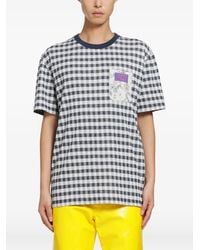 Loewe - X Cosima Von Bonin Gingham-Check Chest-Pocket T-Shirt - Lyst