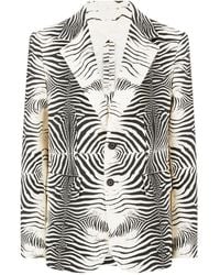 Roberto Cavalli - Sakko Mit Leoparden-Print - Lyst