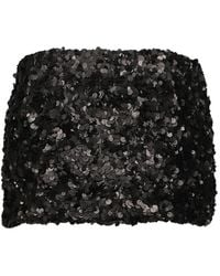 GLOWNY - Twinkle Sequin-Embellished Mini Skirt - Lyst