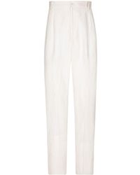 Dolce & Gabbana - Linen-silk Tailored Trousers - Lyst