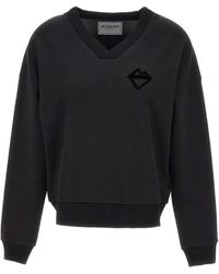 Iceberg - V-Neck Logo-Detail Sweatshirt - Lyst