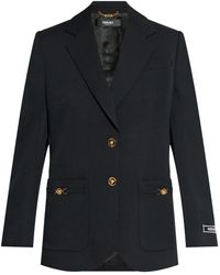 Versace - Sakko Mit Logo-Applikation - Lyst